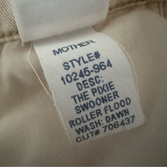 Mother Denim the Swooner Pixie Roller Flood Wide Leg Shootin’ the Breeze Size 26 - Picture 8 of 9